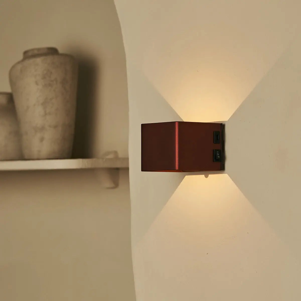 Tess Bronze Rechargeable Wall Light