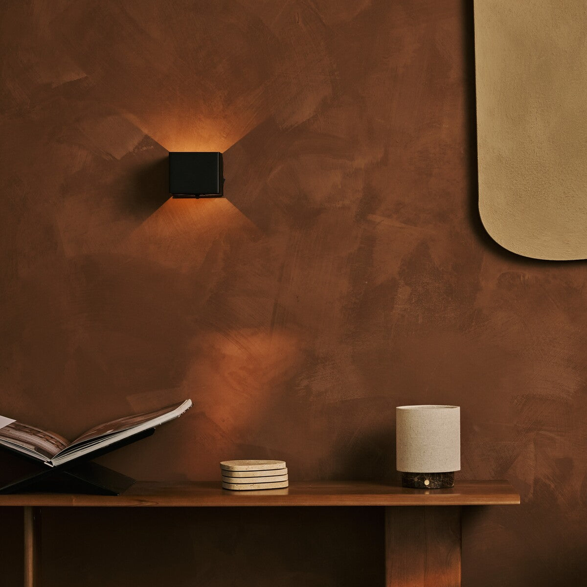 Tess Black Rechargeable Wall Light